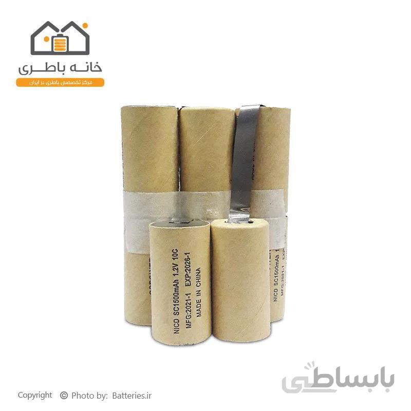 باتری جارو شارژی بلک اند دکر 9.6 ولت 1500 میلی آمپر (قاب مشکی)