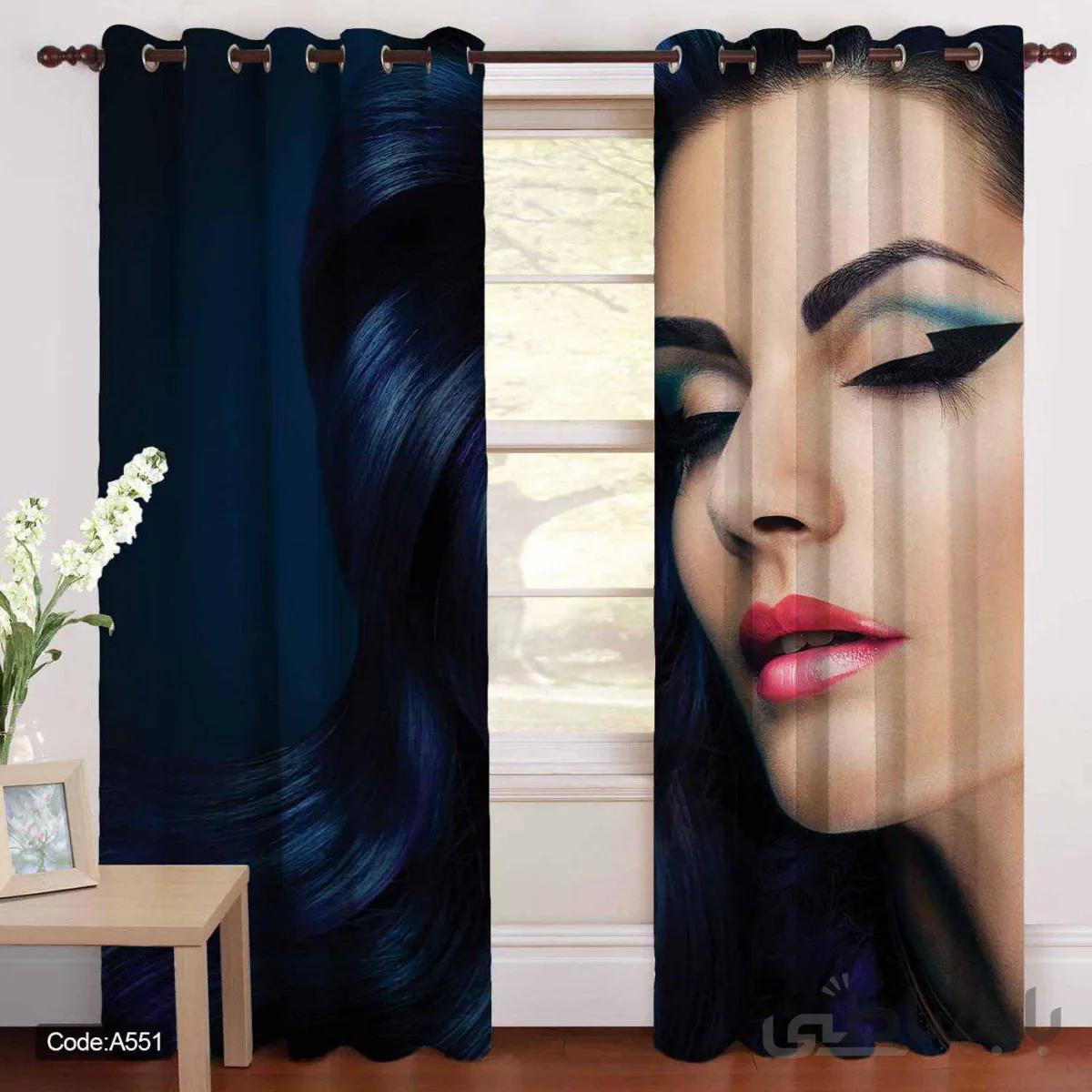 پرده پانچی چاپی کد A551