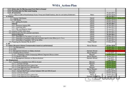 WSIA Action Plan