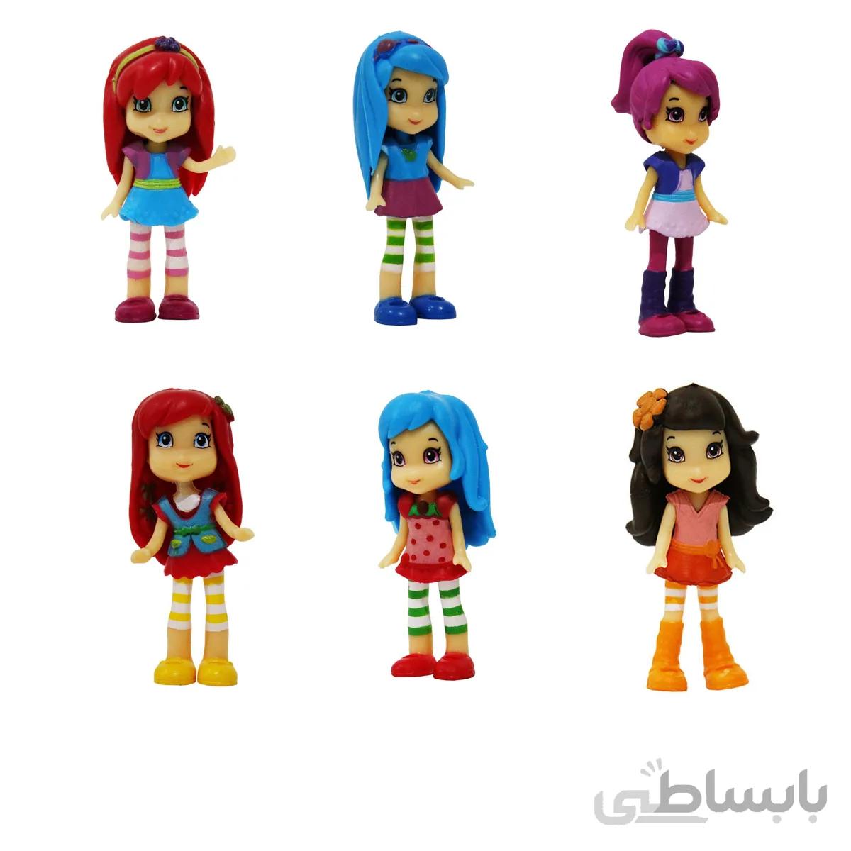 فیگور دختر توت فرنگی مجموعه 6 عددی