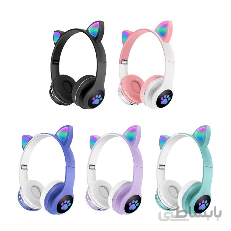 هدفون بلوتوثی گربه ای مدل headphone cat vzv-24m 23M