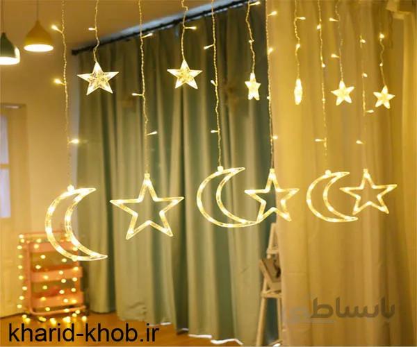 ریسه پرده ماه توخالی و ستاره
