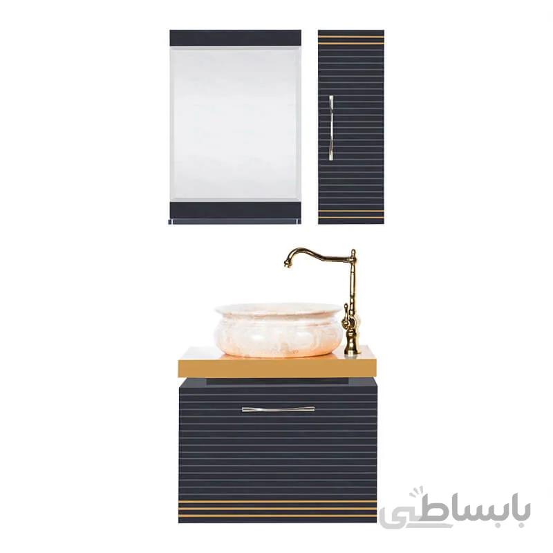 روشویی کابینتی راما مشکی طلایی
