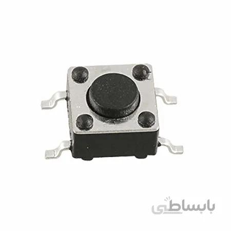 تک سوئیچ SMD سایز 6x6x5 چهار پایه مشکی بسته 10 تایی
