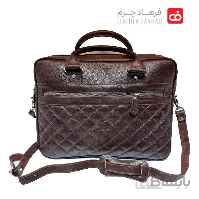 کیف اداری دو دسته اسپورت چرم طبیعی تبریز