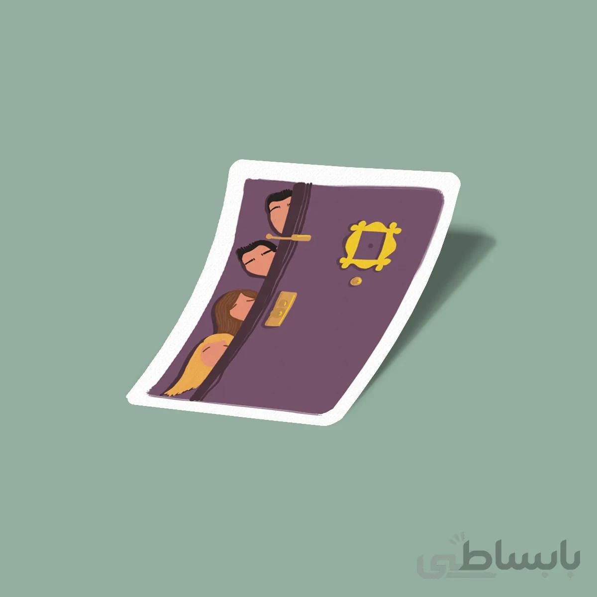 استیکر friends floating heads