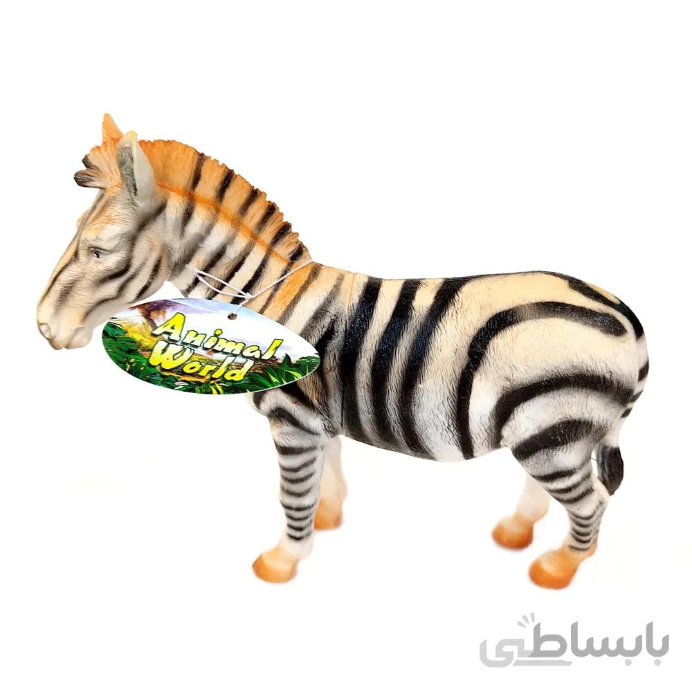 فیگور گورخر اسباب بازی پلاستیکی توپر ANIMAL WORLD