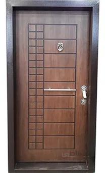 درب ضد سرقت بیسکوییتی روکش راش سی ان سی - 105*210 / چپ بازشو