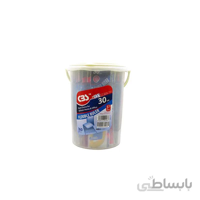 خط کش 30 سانتی ژله ای شابلون دار چاپی سی بی اس مدل JM131 (بسته 160 عددی)