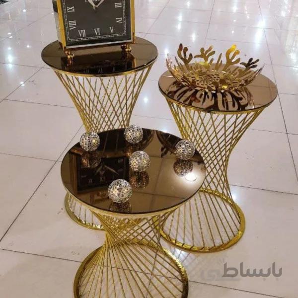 ست عسلی فلزی 3 سایز