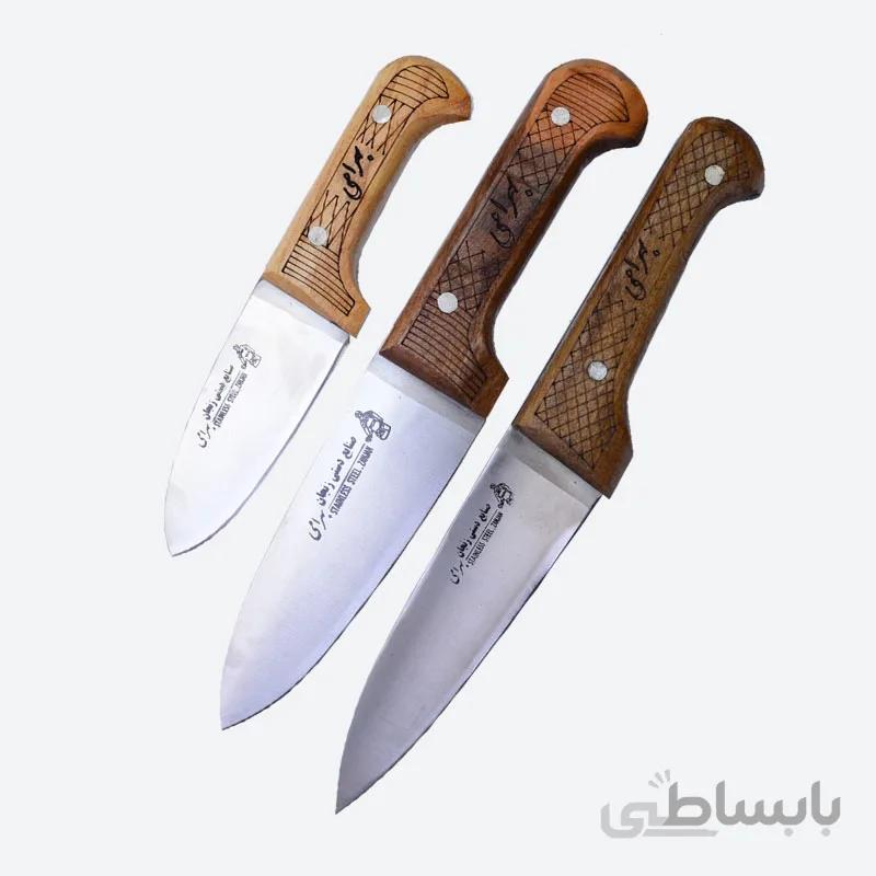 ست سه پارچه چاقوی اشپزخانه بهرامی