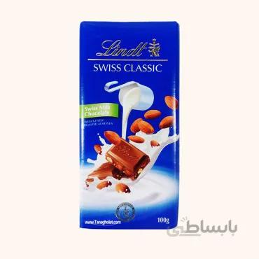 شکلات لینت مدل سوئیس کلاسیک با بادام بو داده شده