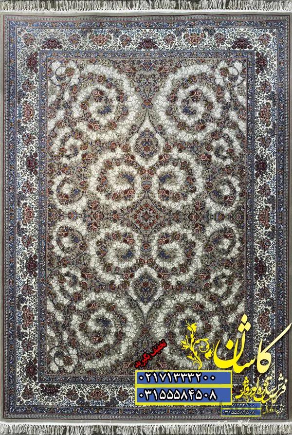 فرش کاشان 700شانه نقشه افشان شاهان فیلی