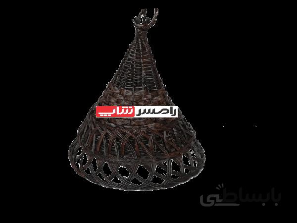 لوستر چوب و حصیر