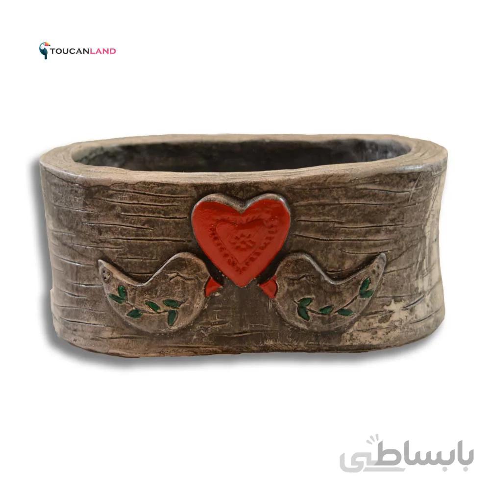گلدان قلب پرنده