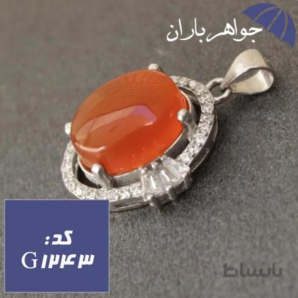 گردنبند عقیق یمنی اصل دور جواهری زنانه کد G_1243