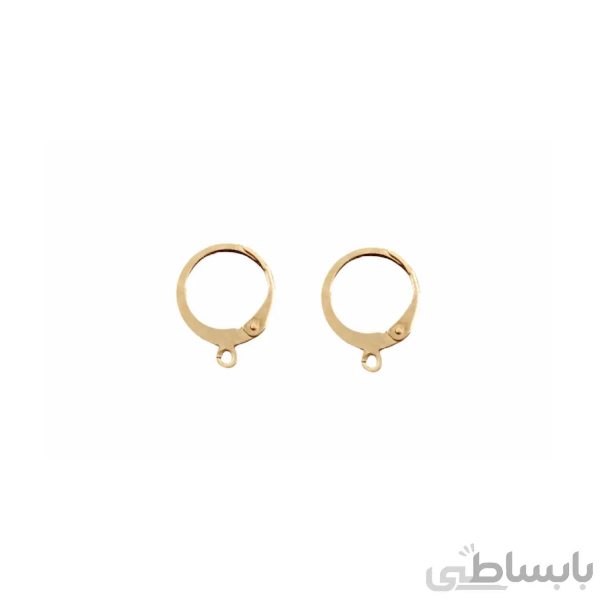 قفل گوشواره استیل رنگ طلایی و نقره ای