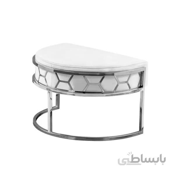 صندلی نشیمن پایه استیل نیم دایره مدل یوتا