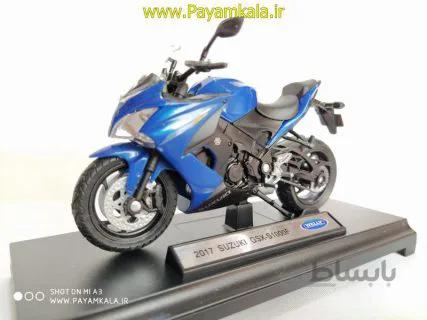 ماکت فلزی موتورسیکلت سوزوکی suzuki gsx s1000f 2017 by welly 1 18