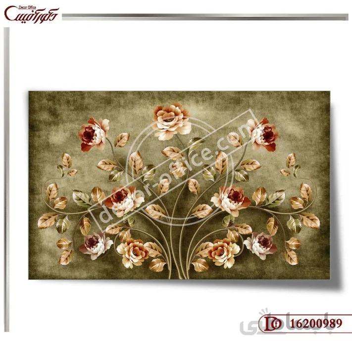 کاغذ دیواری سه بعدی گل 0989 ا 3D flower wallpaper 0989