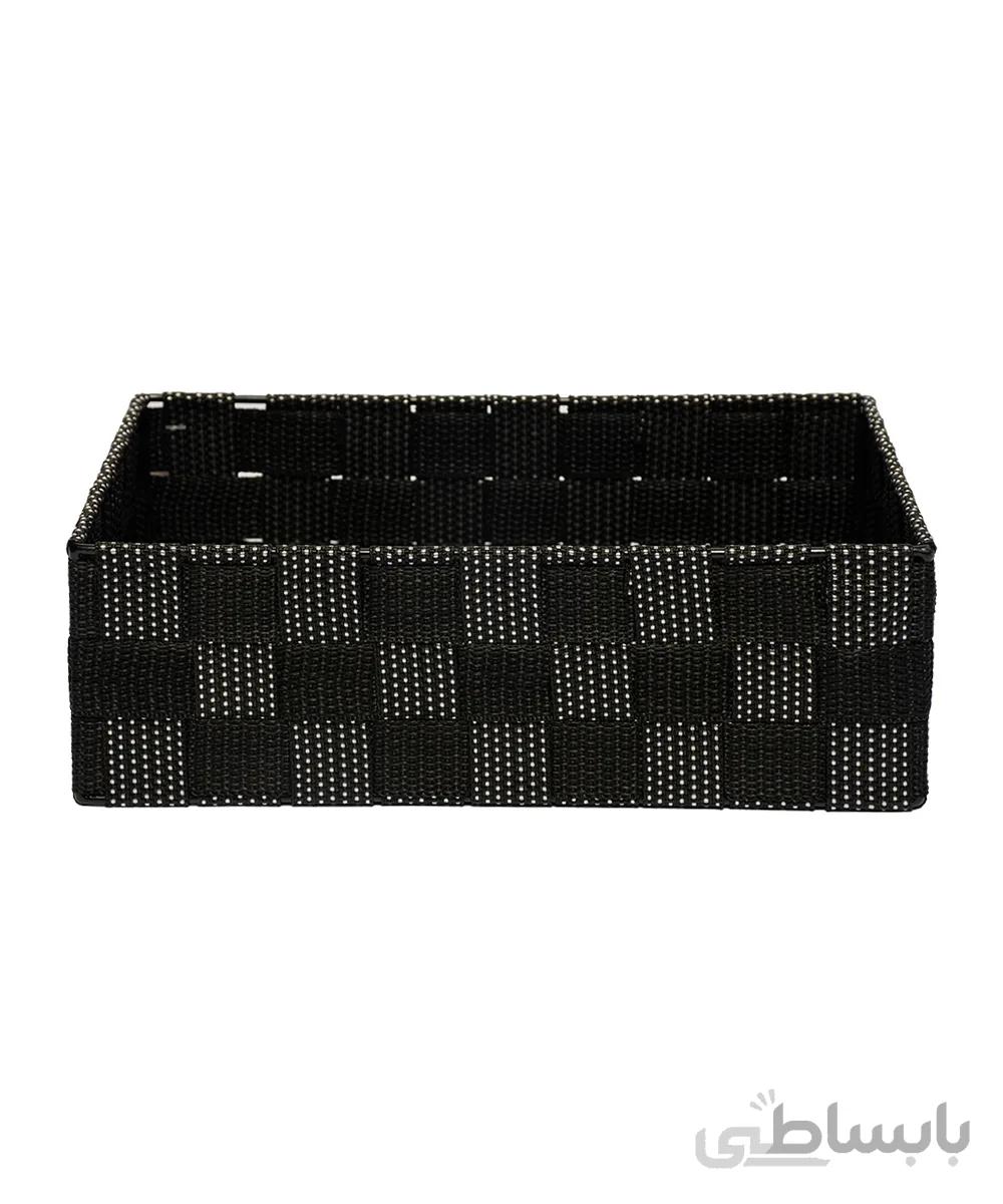سبد ارگانایزر پارچه ای شطرنجی بزرگ