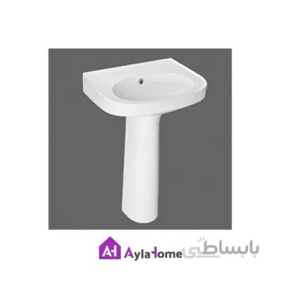 روشویی پایه دار چینی کرد مدل لاندیس 55 درجه دو