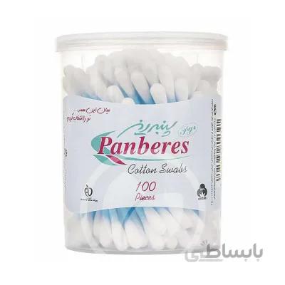 گوش پاک کن پنبه ریز 100 عدد ا Panberes Cotton Buds 100 Pcs