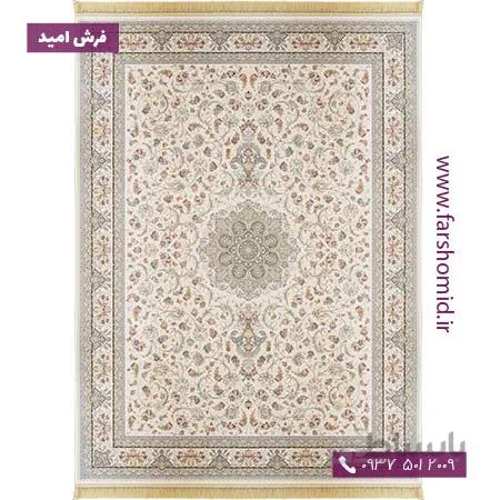 فرش ماشینی 1200 شانه 8 رنگ عروس کرم فرش محتشم