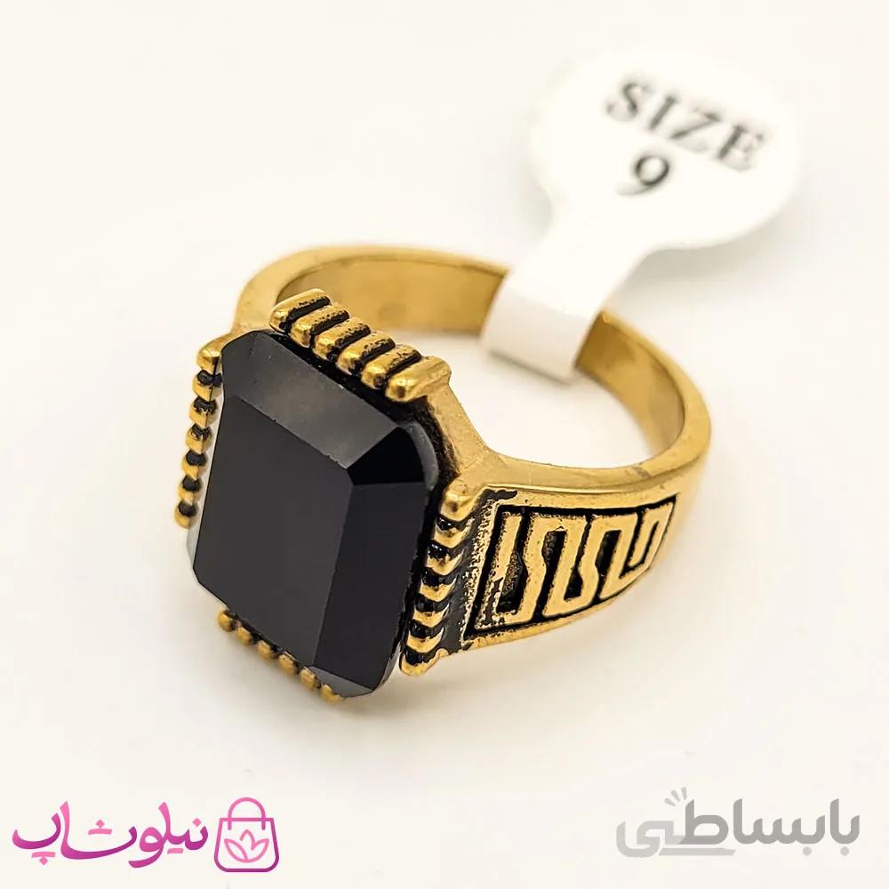 انگشتر مردانه مجلسی استیل کد 4906 1