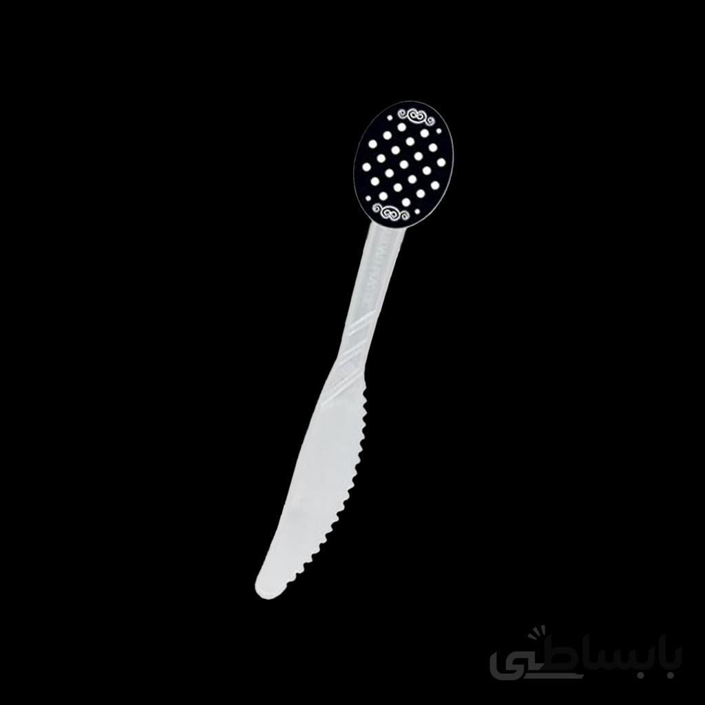 چاقوی تم تولد مشکی خال سفید