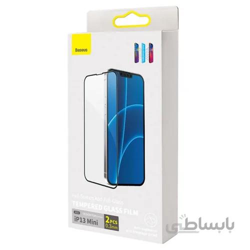 پک 2تایی محافظ تمام صفحه شیشه ای ضد اشعه Apple iPhone 13 Mini Baseus Anti-Blue Light SGQP010301
