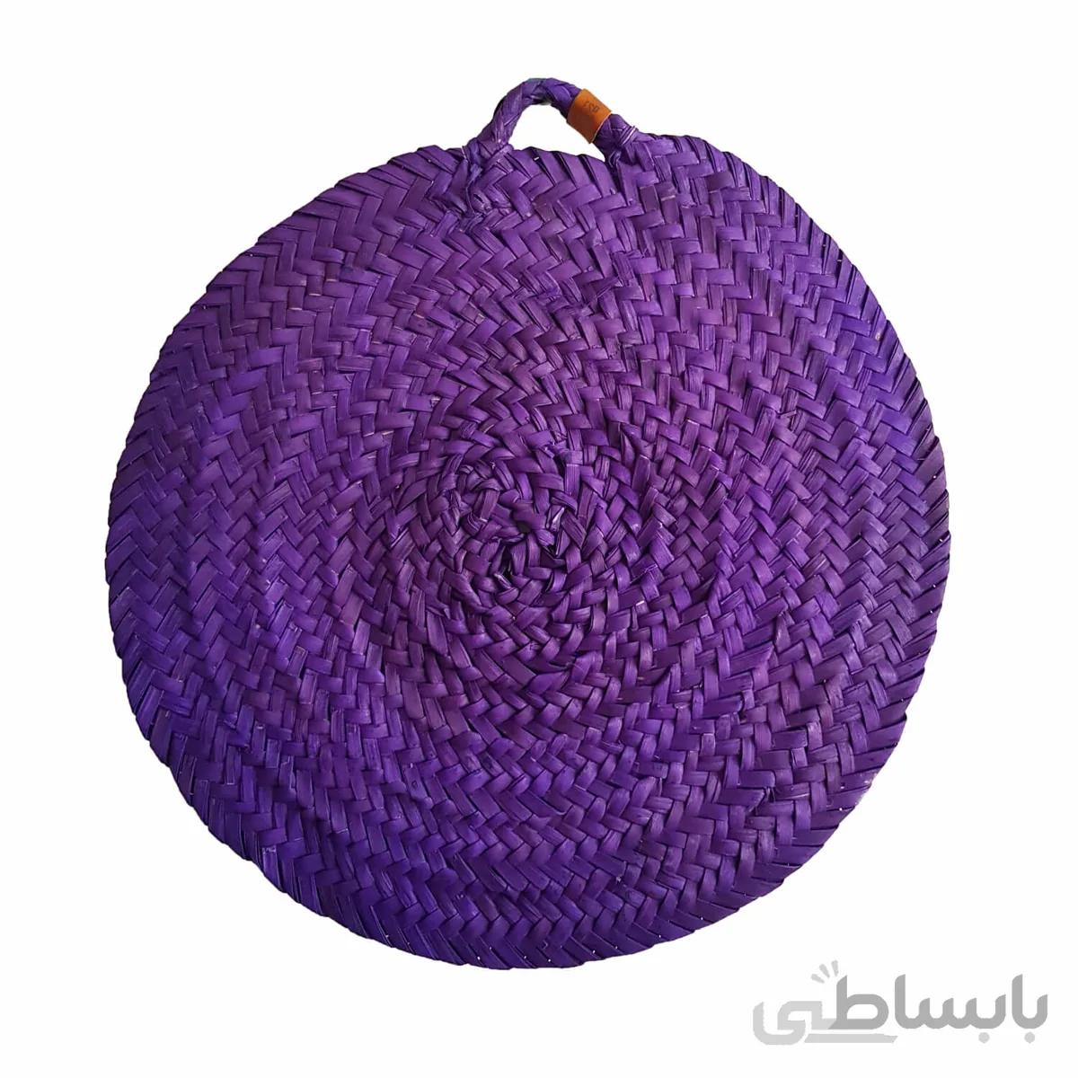 زیر بشقابی حصیری رنگی - بنفش