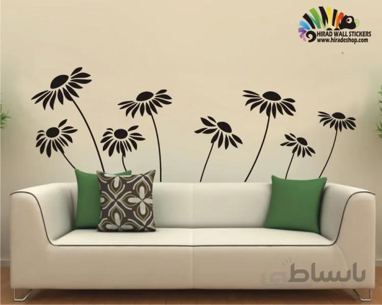 استیکر و برچسب دیواری گل آفتابگردان flower wall stickers کد h132
