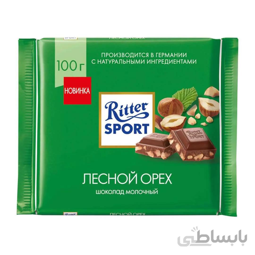 شکلات ریتر اسپرت مدل فندق خرد شده مقدار 100 گرم ا RITTER Sport Nuss-splitter