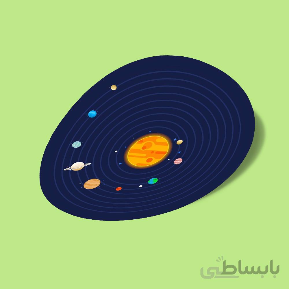 استیکر دیسک منظومه شمسی