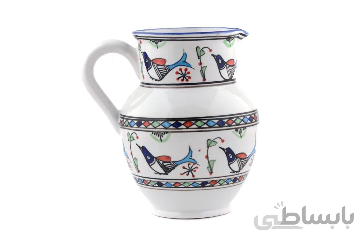 پارچ سنتی چینی میبد مروارید طرح مرغی رنگی