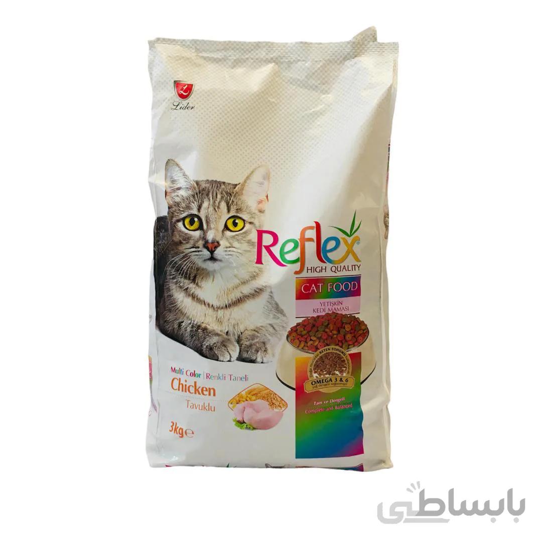 غذای خشک گربه رفلکس مدل مولتی کالر ا Reflex multi color