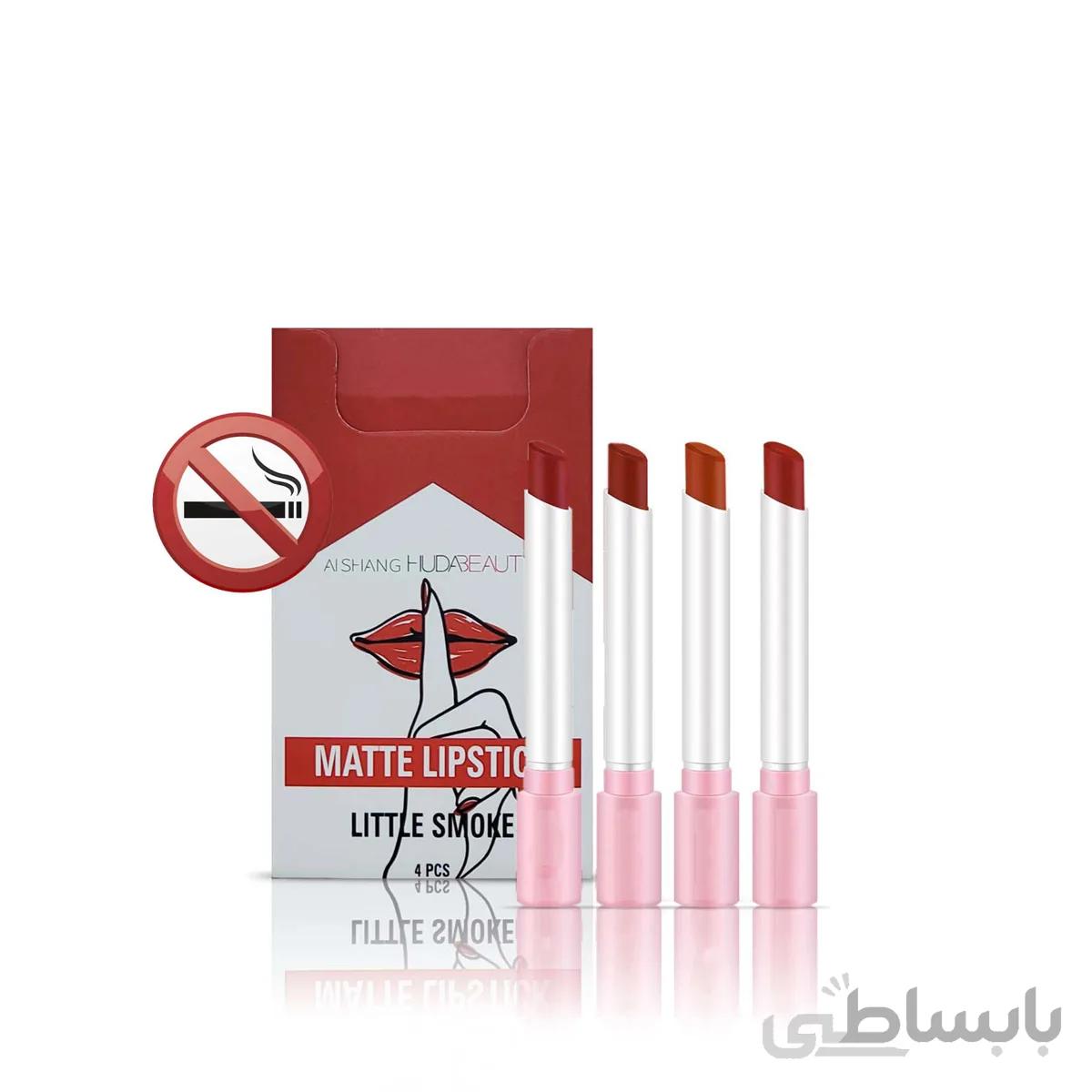 ست ۴ عددی رژلب HUDA BEAUTY طرح سیگار