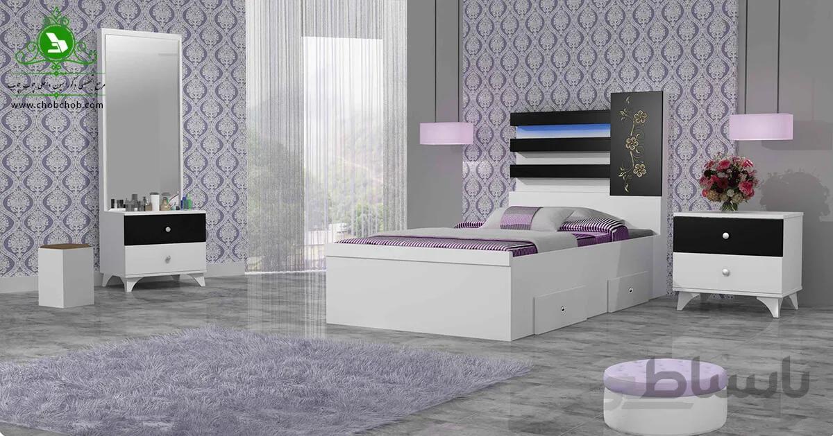 تخت خواب یک نفره مدل لوکاس