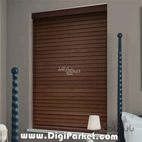 پرده کرکره چوبی زرشکی ۵ سانتیمتری کد ۲۵۵ خوش سایه