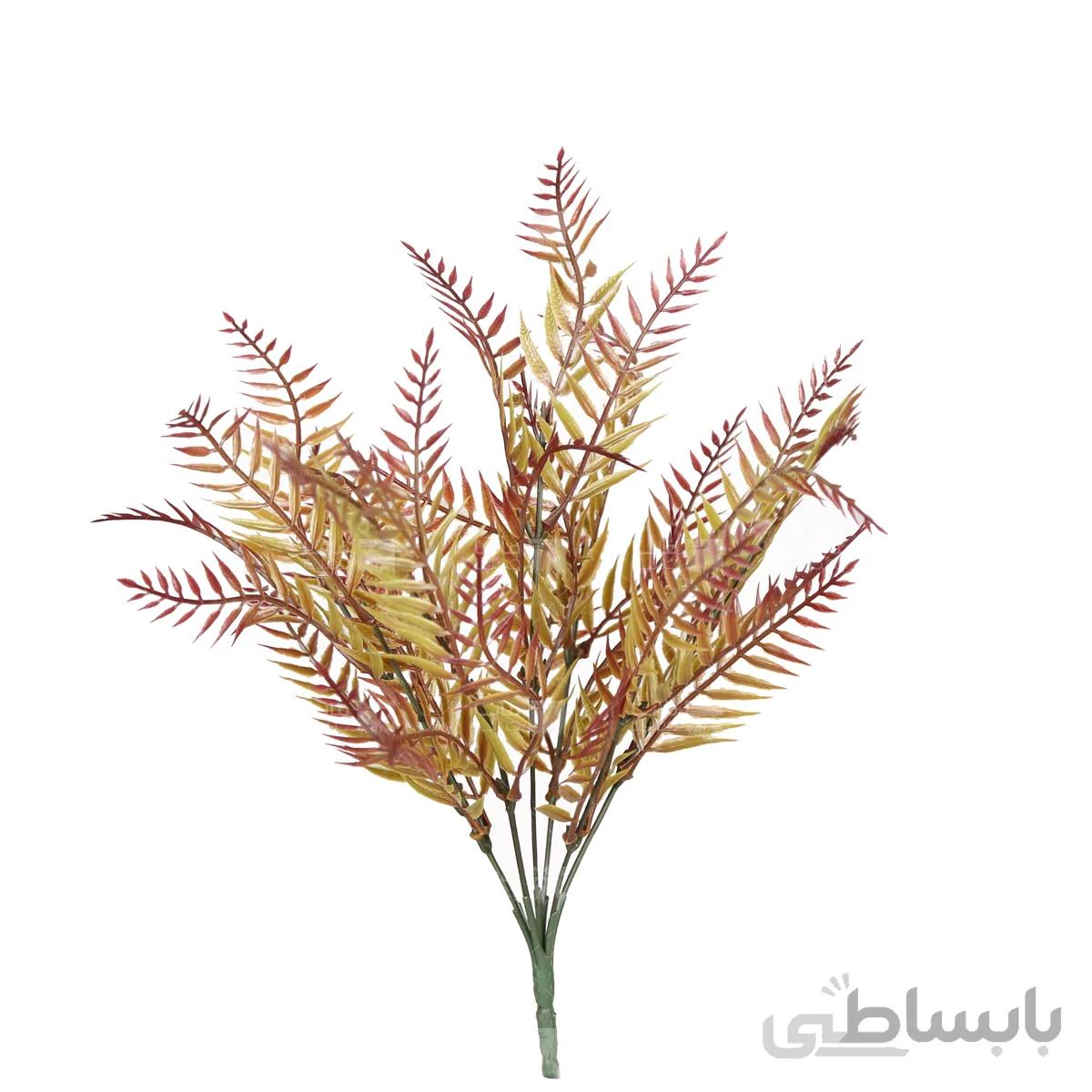 گیاه مصنوعی مدل سرخس زرد و نارنجی
