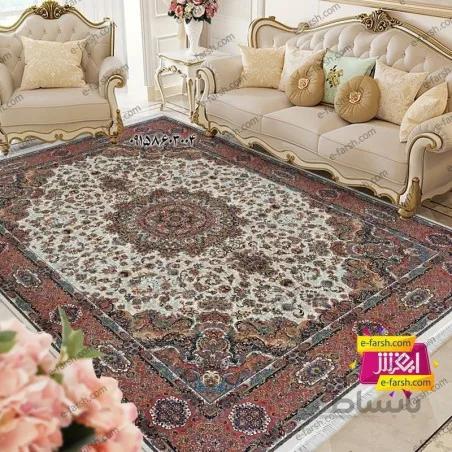 فرش ماشینی مشهد طرح 802001 کرم