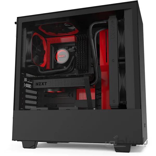 NZXT H510 Mid-Tower Case With Tempered Glass – Matte Black Red