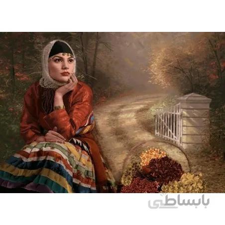 نخ و نقشه تابلو فرش طرح ایرانی کد 69