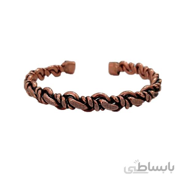 دستبند مسی ساده بافت گره کد JW215