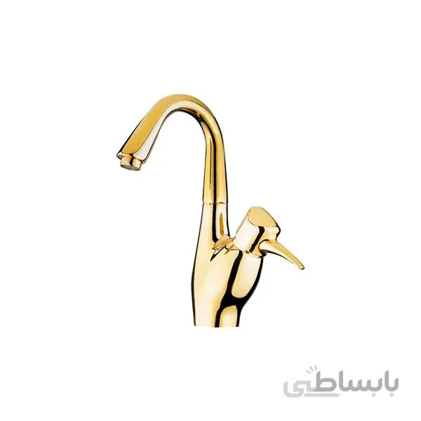 شیر روشویی کاویان مدل توکا طلا براق