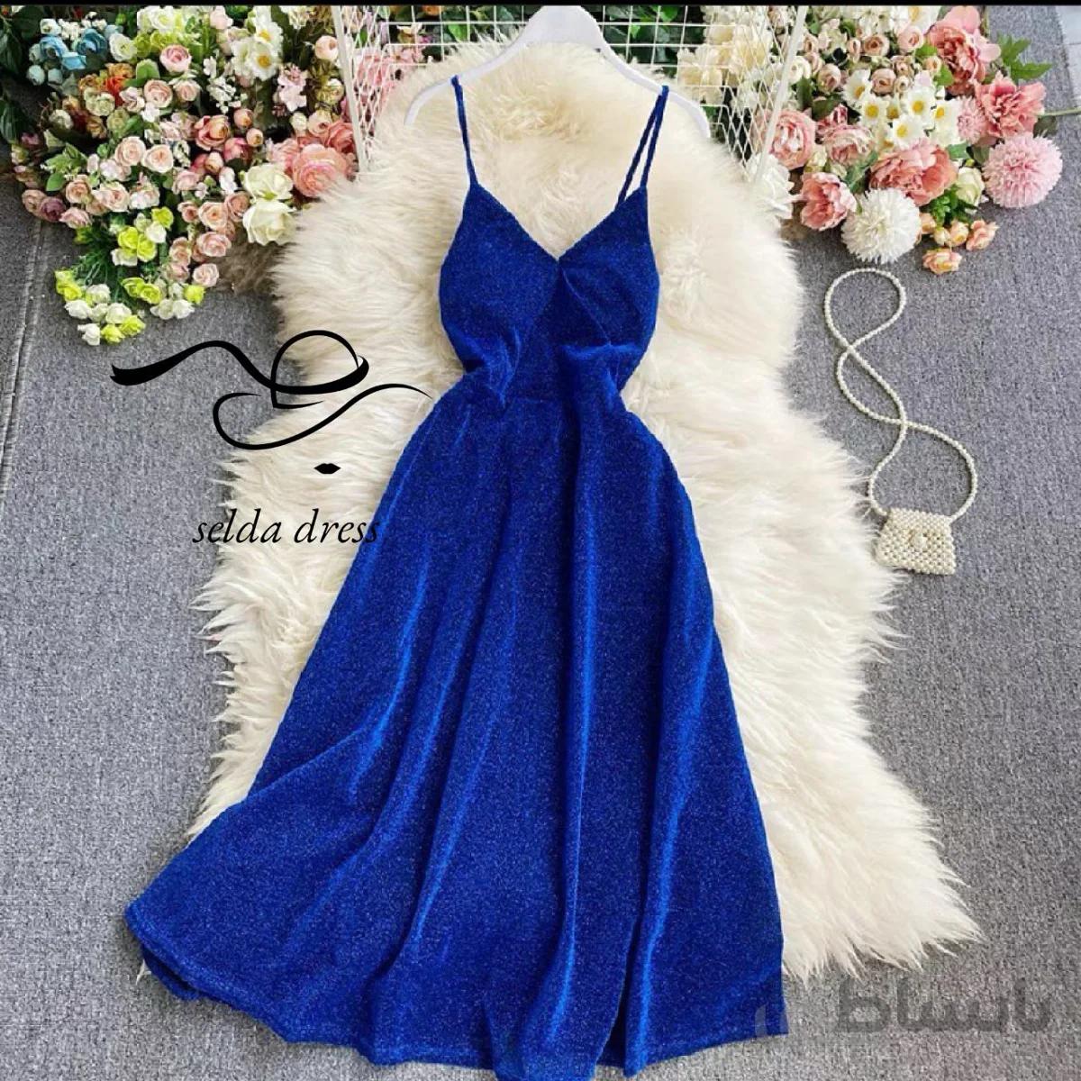 لباس مجلسی کوتاه لمه 1246 ابی 44 ا 1246