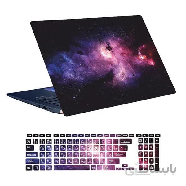 اسکین لپ تاپ طرح Space کد ۳۹ به همراه استیکر کیبورد
