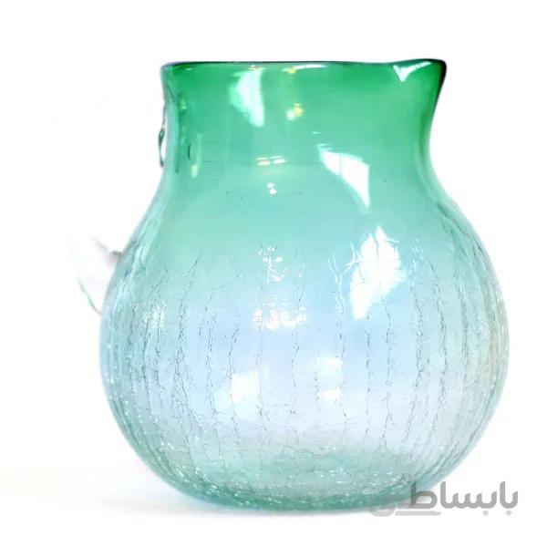 پارچ شیشه ای خمره ای آبگز سبز