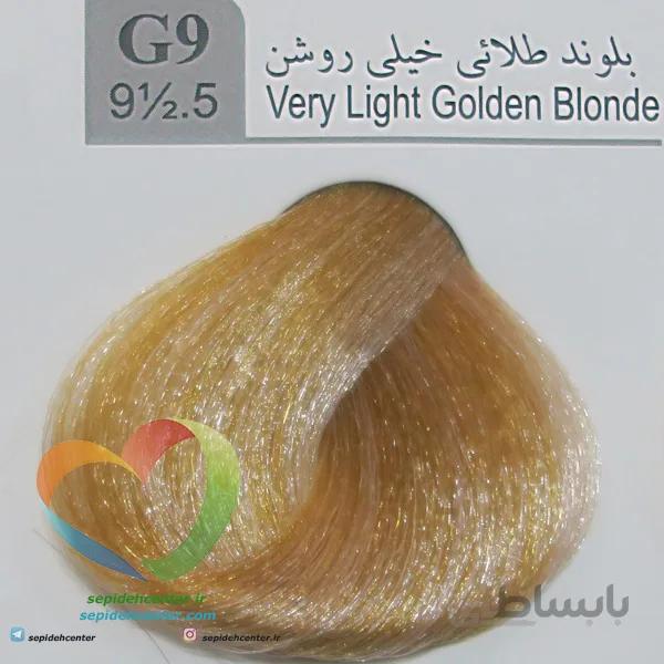 رنگ موی لاکچری دوپیر مدل G9 (9.5.5) بلوند طلایی خیلی روشن 100 میل | Dupier Hair Color